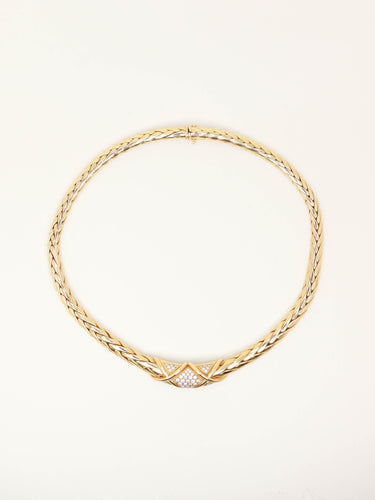 Collier GAY FRERES Collier vintage or torsadé diamants 58 Facettes 1227