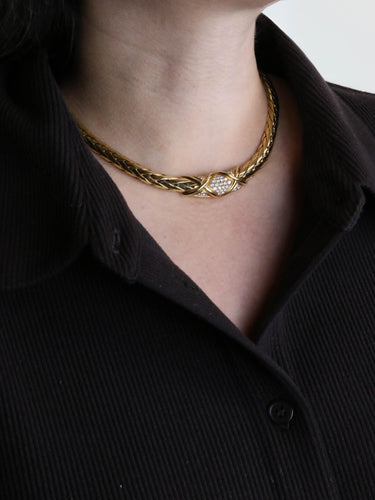 Collier GAY FRERES Collier vintage or torsadé diamants 58 Facettes 1227