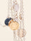 Collier HERMES Sautoir Ex-libris argent or rose 58 Facettes 1218.6