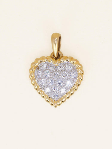 Pendentif Pendentif coeur or jaune diamants 58 Facettes 1200.3