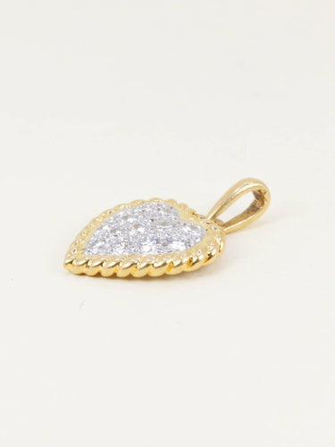 Pendentif Pendentif coeur or jaune diamants 58 Facettes 1200.3