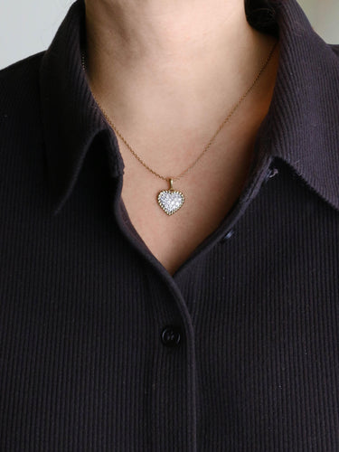 Pendentif Pendentif coeur or jaune diamants 58 Facettes 1200.3