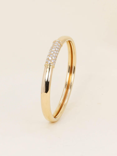 Bracelet VAN CLEEF & ARPELS Bracelet jonc Philippine or jaune diamants 58 Facettes 1240