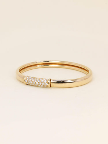 Bracelet VAN CLEEF & ARPELS Bracelet jonc Philippine or jaune diamants 58 Facettes 1240