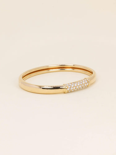 Bracelet VAN CLEEF & ARPELS Bracelet jonc Philippine or jaune diamants 58 Facettes 1240