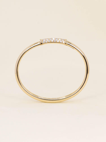 Bracelet VAN CLEEF & ARPELS Bracelet jonc Philippine or jaune diamants 58 Facettes 1240