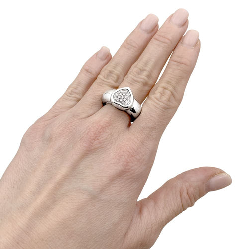 Bague 55 Bague Piaget, "Cœur", or blanc et diamants. 58 Facettes 35391
