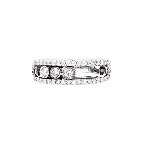 Bague 49 Bague Messika, "Move Pavé", or blanc et diamants. 58 Facettes 35381