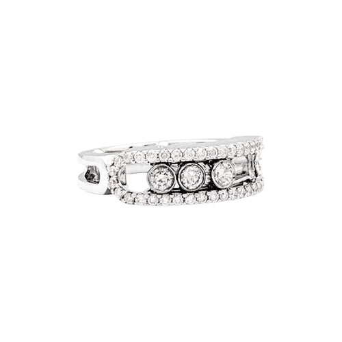 Bague 49 Bague Messika, "Move Pavé", or blanc et diamants. 58 Facettes 35381