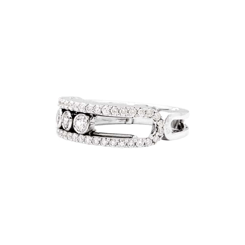 Bague 49 Bague Messika, "Move Pavé", or blanc et diamants. 58 Facettes 35381