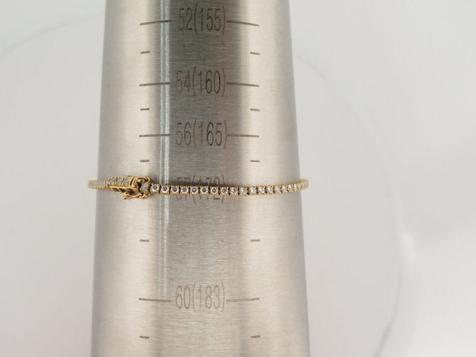 Bracelet bracelet SANS MARQUE maille tennis diamants 0.25ct 17cm or jaune 18k 7g 58 Facettes 273091