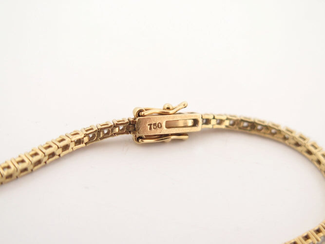 Bracelet bracelet SANS MARQUE maille tennis diamants 0.25ct 17cm or jaune 18k 7g 58 Facettes 273091