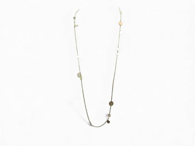 Collier collier HERMES sautoir confettis ex-libris en argent 925 or jaune 58 Facettes 271754