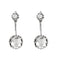 Boucles d'oreilles Paire de Dormeuse en or jaune et or gris, diamants taillés en rose 58 Facettes MON1230
