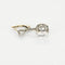 Boucles d'oreilles Paire de Dormeuse en or jaune et or gris, diamants taillés en rose 58 Facettes MON1230