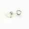 Boucles d'oreilles Paire de Dormeuse en or jaune et or gris, diamants taillés en rose 58 Facettes MON1230