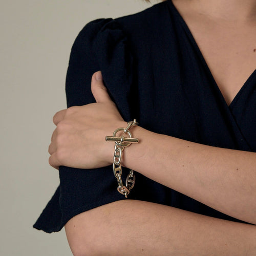 Bracelet Hermès Bracelet Chaîne d'Ancre en argent 58 Facettes B250115