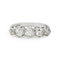 Bague Bague cinq pierres vintage en or blanc 18 ct et diamants 1,85 ct 58 Facettes VI-0004