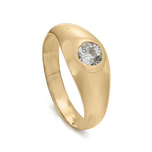 Bague Bague gypsy victorienne en or jaune 18 ct et diamant 0,75 ct 58 Facettes VI-0028