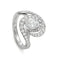 Bague Bague halo en platine avec diamant ovale 1,77 ct 58 Facettes VI-0016