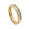 Bague Bague alliance demi-éternité vintage en or jaune 18 ct et diamants 58 Facettes VI-0015