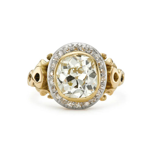 Bague Bague victorienne en or jaune 18 ct et diamants 2,85 ct 58 Facettes VI-0006