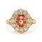 Bague Reimagined - Bague cluster topaze impériale 1,93 ct et diamants en or jaune 18 ct 58 Facettes EW-0022