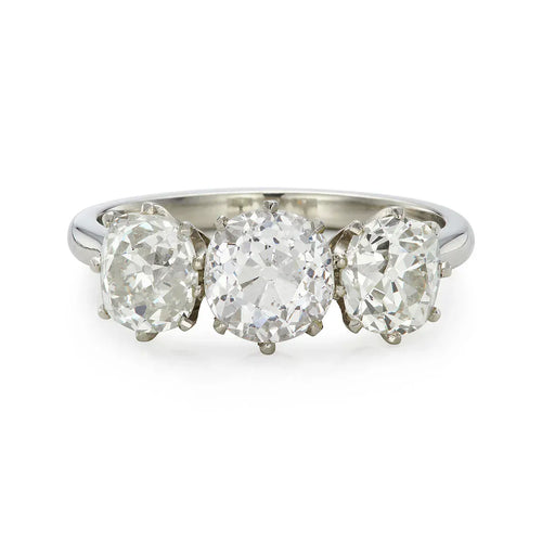 Bague 54 Reimagined - Bague trois pierres en platine et diamants 3,64 ct 58 Facettes EW-0023