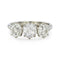 Bague 54 Reimagined - Bague trois pierres en platine et diamants 3,64 ct 58 Facettes EW-0023