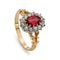 Bague 58 Bague victorienne en or jaune 18 ct avec rubis et diamants 58 Facettes VI-0010