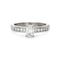 Bague 50 Bague de fiançailles en or blanc 18 ct avec diamants 0,65 ct 58 Facettes VI-0013