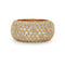 Bague 53 Bague bombée en or jaune 18 ct pavée de diamants 1,55 ct 58 Facettes VI-0030