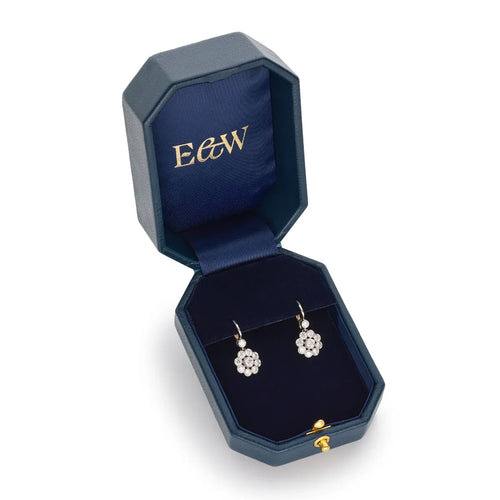 Boucles d'oreilles Eartha & Wolf - Boucles d'oreilles vintage en or jaune 18 ct et platine diamants 58 Facettes VI-0033