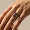Bague 55 Bague trilogie Art déco en or jaune 585 avec diamant et rubis 58 Facettes 3136