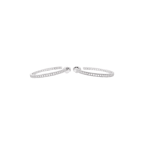 Boucles d'oreilles Boucles d'oreilles Cartier, or blanc et diamants. 58 Facettes 35375