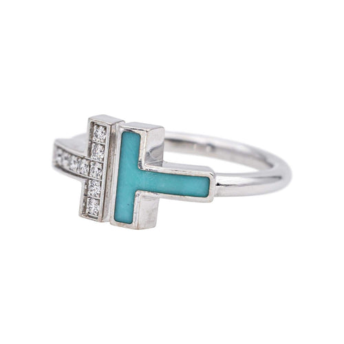 Bague 50 Tiffany & Co Bague T Or blanc Diamant 58 Facettes 5006196RV