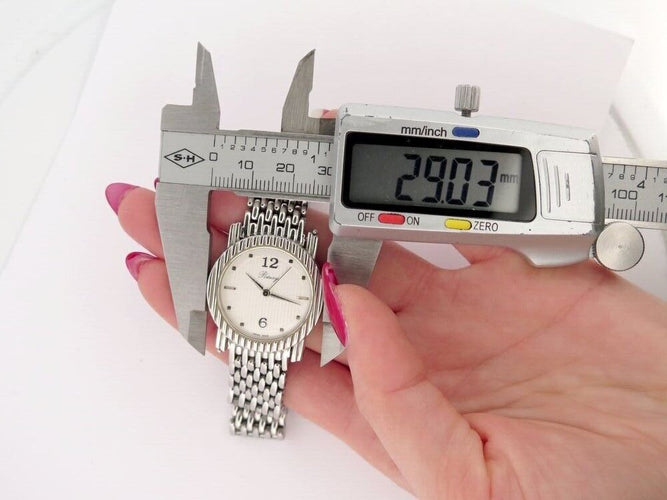 Montre montre POIRAY ma seconde 316l 29mm acier palladie quartz  lady 58 Facettes 272979