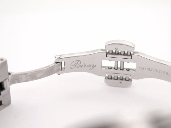 Montre montre POIRAY ma seconde 316l 29mm acier palladie quartz  lady 58 Facettes 272979