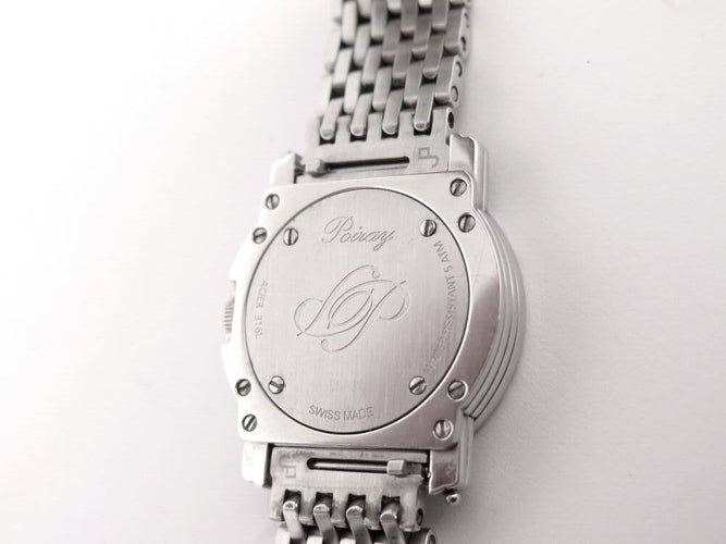 Montre montre POIRAY ma seconde 316l 29mm acier palladie quartz  lady 58 Facettes 272979