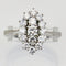 Bague 57 Bague en or blanc 14 carats avec diamants 58 Facettes 2832