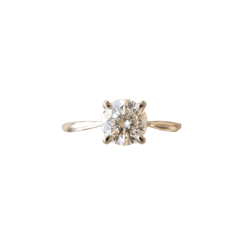 Bague 54 Solitaire - Bague en or blanc 750 avec diamant 58 Facettes 2917