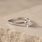 Bague 54 Solitaire - Bague en or blanc 750 avec diamant 58 Facettes 2917