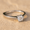 Bague 54 Solitaire - Bague en or blanc 750 avec diamant 58 Facettes 2917