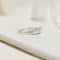Bague 55 Bague demi-memory vintage en or blanc 585 avec 5 diamants 58 Facettes 2426