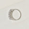 Bague 55 Bague demi-memory vintage en or blanc 585 avec 5 diamants 58 Facettes 2426