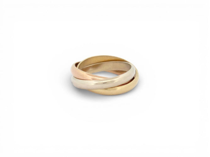 Pendentif bague CARTIER trinity pm 3 ors 18k t45 pendentif collier cordon y 58 Facettes 273069