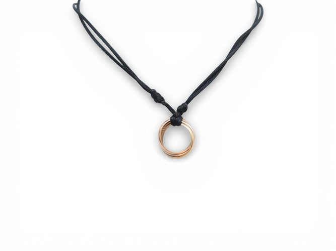 Pendentif bague CARTIER trinity pm 3 ors 18k t45 pendentif collier cordon y 58 Facettes 273069