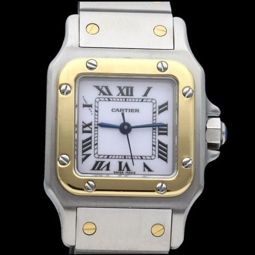 Montre Cartier Montre Santos Dame Or Jaune 18K Et Acier 58 Facettes MT44940