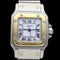 Montre Cartier Montre Santos Dame Or Jaune 18K Et Acier 58 Facettes MT44940