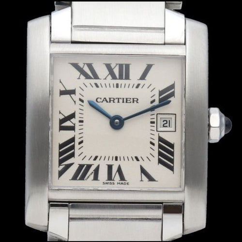 Montre Cartier Tank Française - Montre femme en acier, quartz 58 Facettes MT45317